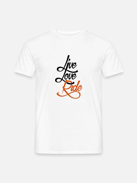 Live Love Ride - T-shirt homme - blanc