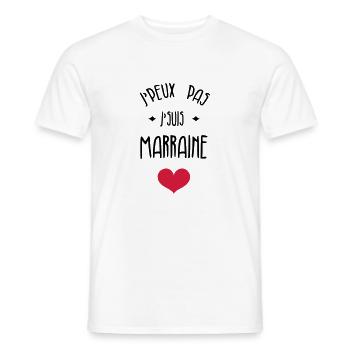 Patin / Pate / Patentochter / Patensohn - Männer T-Shirt - Weiß - Vorne - AI Model Male 178 dark (178cm)