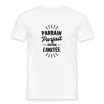parrain parfait édition limitée - T-shirt homme - blanc - Devant - AI Model Male 178 dark (178cm)