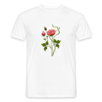 Fleurs - T-shirt homme - blanc - Devant - AI Model Male 178 dark (178cm)