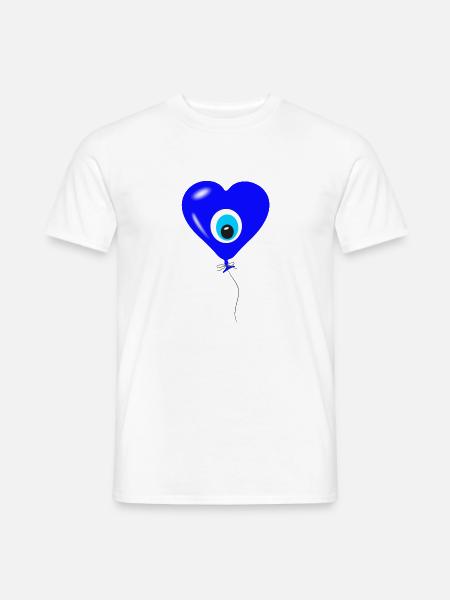 Nazar Ballon Herz - Männer T-Shirt - Weiß