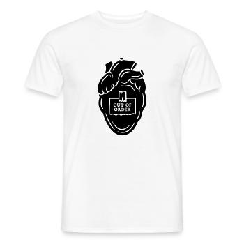 Heart - Out of Order - Men's T-Shirt - white - Front - AI Model Male 178 dark (178cm)