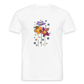 Fleur - T-shirt homme - blanc - Devant - AI Model Male 178 dark (178cm)