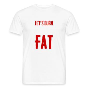 Let's Burn Some Fat - Männer T-Shirt - Weiß - Vorne - AI Model Male 178 dark (178cm)