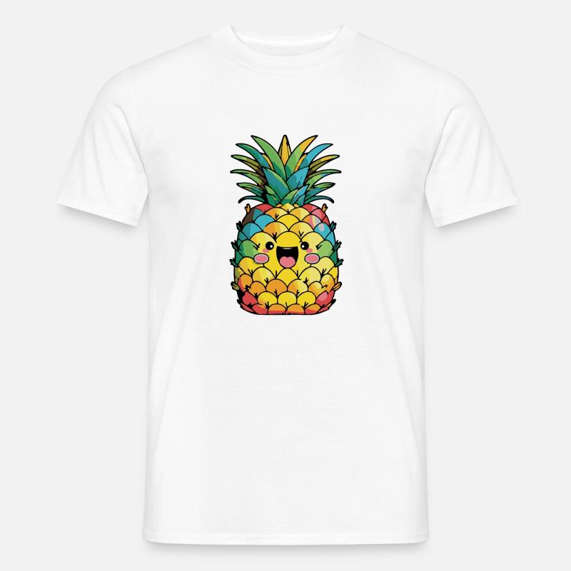 Ananas Comic - Männer T-Shirt - Weiß