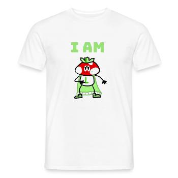I am L! - Men's T-Shirt - white - Front - AI Model Male 178 dark (178cm)