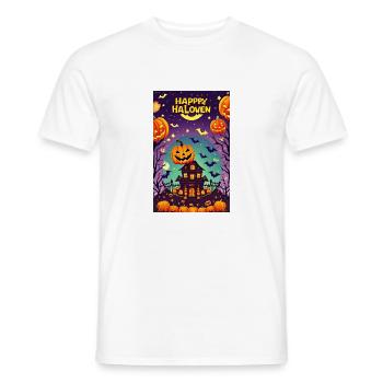 Happy Halloween - Männer T-Shirt - Weiß - Vorne - AI Model Male 178 dark (178cm)