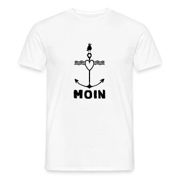 Seagull Anchor Moin Seagull Maritime Motif - Men's T-Shirt - white - Front - AI Model Male 178 dark (178cm)