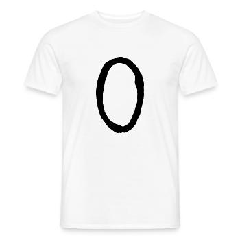 Buchstaben O - Männer T-Shirt - Weiß - Vorne - AI Model Male 178 dark (178cm)
