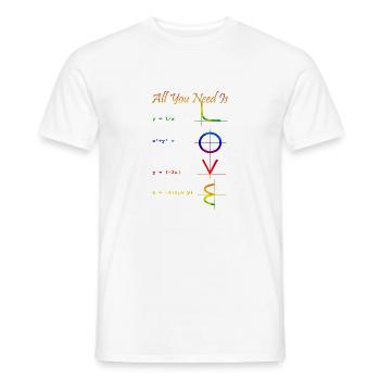 all you need is love amore Blumen Frauen Mädchenmode - Männer T-Shirt - Weiß - Vorne - AI Model Male 178 dark (178cm)