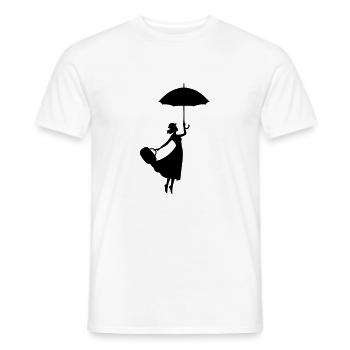 Parapluie femme - T-shirt homme - blanc - Devant - AI Model Male 178 dark (178cm)