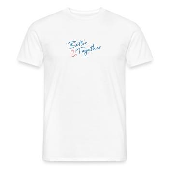 Better Together Minimalist Love Couple Shirt - Männer T-Shirt - Weiß - Vorne - AI Model Male 178 dark (178cm)
