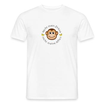 Nicht mein Zirkus - nicht meine Affen - Männer T-Shirt - Weiß - Vorne - AI Model Male 178 dark (178cm)