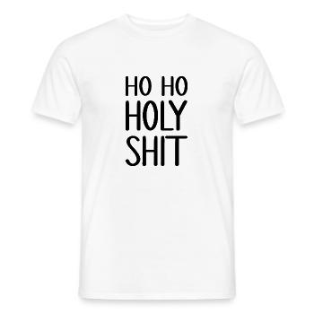merry x mas Christmas gift "holy christmas" - Men's T-Shirt - white - Front - AI Model Male 178 dark (178cm)