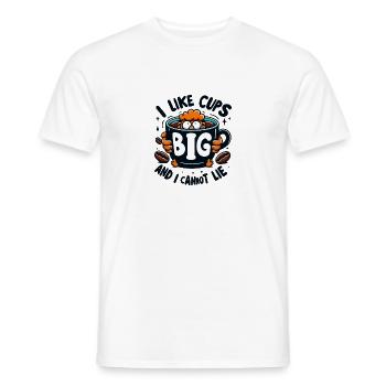 J’aime les grandes tasses et je ne peux pas mentir - T-shirt homme - blanc - Devant - AI Model Male 178 dark (178cm)