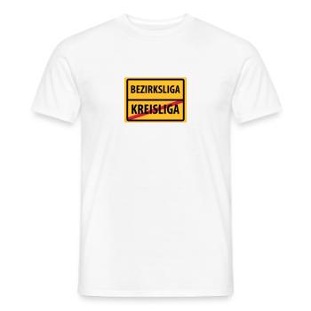 ligue de district montée kreisliga - T-shirt homme - blanc - Devant - AI Model Male 178 dark (178cm)