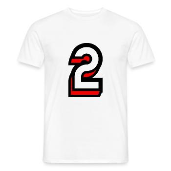 2 JAHRE. 2. JUBILÄUM. GEBURTSTAG 2 JAHRE. 2 - Männer T-Shirt - Weiß - Vorne - AI Model Male 178 dark (178cm)