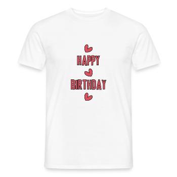ALLES GUTE ZUM GEBURTSTAG. ALLES GUTE ZUM GEBURTSTAG. JAHRESTAG. - Männer T-Shirt - Weiß - Vorne - AI Model Male 178 dark (178cm)