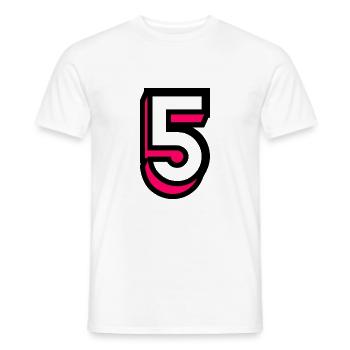 5. 5 JAHRE. 5-JÄHRIGES JUBILÄUM. GEBURTSTAG 5 JAHRE. 5 - Männer T-Shirt - Weiß - Vorne - AI Model Male 178 dark (178cm)