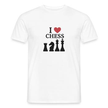I love chess - Männer T-Shirt - Weiß - Vorne - AI Model Male 178 dark (178cm)