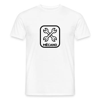 Mechanic Mechanik Mécanique Mécanicien Garage - Men's T-Shirt - white - Front - AI Model Male 178 dark (178cm)
