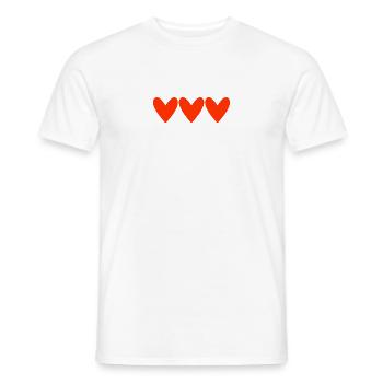 VALENTINE'S DAY. Bachelorette party. I LOVE YOU. I LOVE YOU. LOVE - Men's T-Shirt - white - Front - AI Model Male 178 dark (178cm)