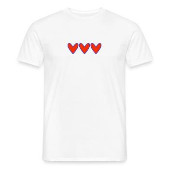HERZ. ICH LIEBE DICH. NUR LIEBE. LIEBE. ICH LIEBE DICH - Männer T-Shirt - Weiß - Vorne - AI Model Male 178 dark (178cm)