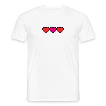 HERZ. VIELEN DANK. GELIEBTE. MEISTER. DANKE HERRIN. - Männer T-Shirt - Weiß - Vorne - AI Model Male 178 dark (178cm)