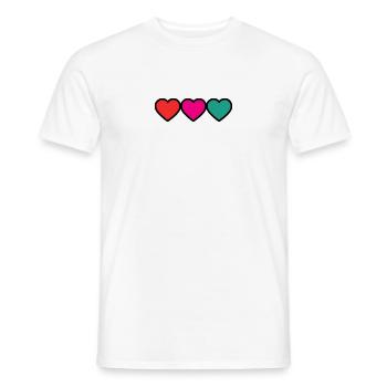 PAAR. VALENTINSTAG. HERZ. WEIHNACHTEN. GERADE VERHEIRATET. - Männer T-Shirt - Weiß - Vorne - AI Model Male 178 dark (178cm)