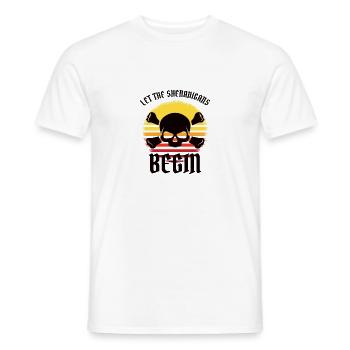 PIRATE: Shenanigans Pirate - T-shirt homme - blanc - Devant - AI Model Male 178 dark (178cm)