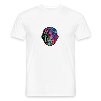 Crazy Face - Universe - Männer T-Shirt - Weiß - Vorne - AI Model Male 178 dark (178cm)