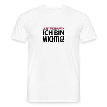 Lasst mich durch ich bin wichtig Chef Boss Kapitän - Männer T-Shirt - Weiß - Vorne - AI Model Male 178 dark (178cm)