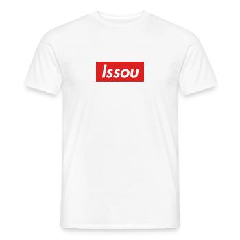 ISSOU risitas - T-shirt homme - blanc - Devant - AI Model Male 178 dark (178cm)