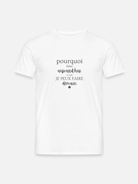 flemme - T-shirt homme - blanc