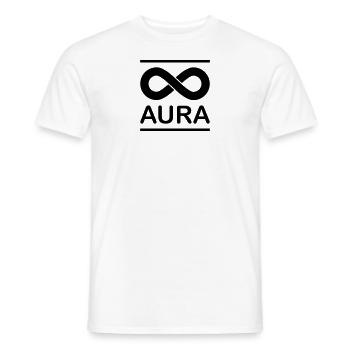 Aura infinie Symbole sans fin Logo - T-shirt homme - blanc - Devant - AI Model Male 178 dark (178cm)