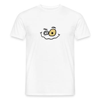 Sourire drôle fou fou - T-shirt homme - blanc - Devant - AI Model Male 178 dark (178cm)