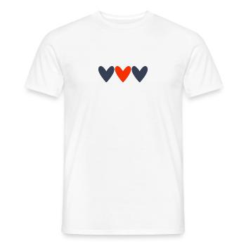LOVE. COUPLE. JUST MARRIED. Bachelorette party. VALENTINE'S DAY. - Men's T-Shirt - white - Front - AI Model Male 178 dark (178cm)