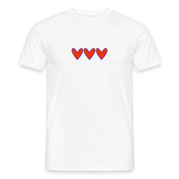 VALENTINE'S DAY. Bachelorette party. I LOVE YOU. I LOVE YOU. LOVE - Men's T-Shirt - white - Front - AI Model Male 178 dark (178cm)