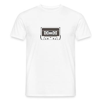 Kassette - Männer T-Shirt - Weiß - Vorne - AI Model Male 178 dark (178cm)