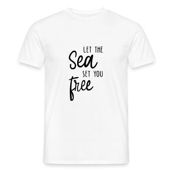 Laisse la mer te rendre libre ! - T-shirt homme - blanc - Devant - AI Model Male 178 dark (178cm)