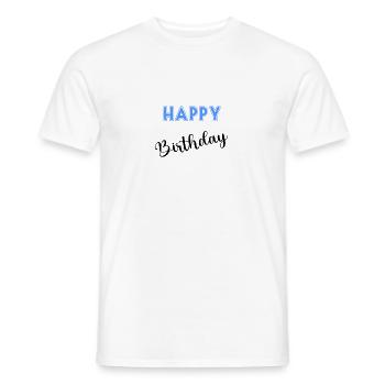 ALLES GUTE ZUM GEBURTSTAG, ALLES GUTE ZUM GEBURTSTAG, GEBURTSTAG, GEBURTSTAG - Männer T-Shirt - Weiß - Vorne - AI Model Male 178 dark (178cm)