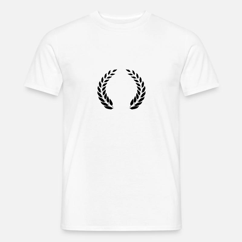 Lorbeerkranz Design - Männer T-Shirt - Weiß