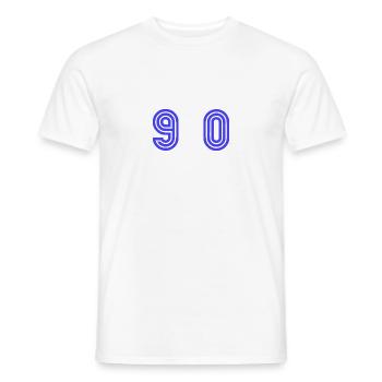 90. 90 ANS. 90e ANNIVERSAIRE. ANNIVERSAIRE 90 ANS. - T-shirt homme - blanc - Devant - AI Model Male 178 dark (178cm)