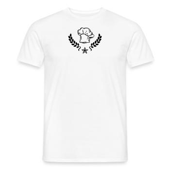 Kochmütze - Männer T-Shirt - Weiß - Vorne - AI Model Male 178 dark (178cm)
