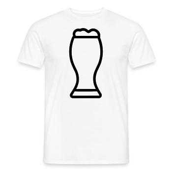 Bière - T-shirt homme - blanc - Devant - AI Model Male 178 dark (178cm)