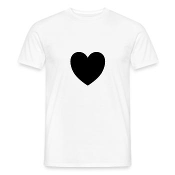 herz - Männer T-Shirt - Weiß - Vorne - AI Model Male 178 dark (178cm)