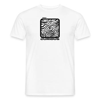 Stay Curious - White Shirt - Männer T-Shirt - Weiß - Vorne - AI Model Male 178 dark (178cm)