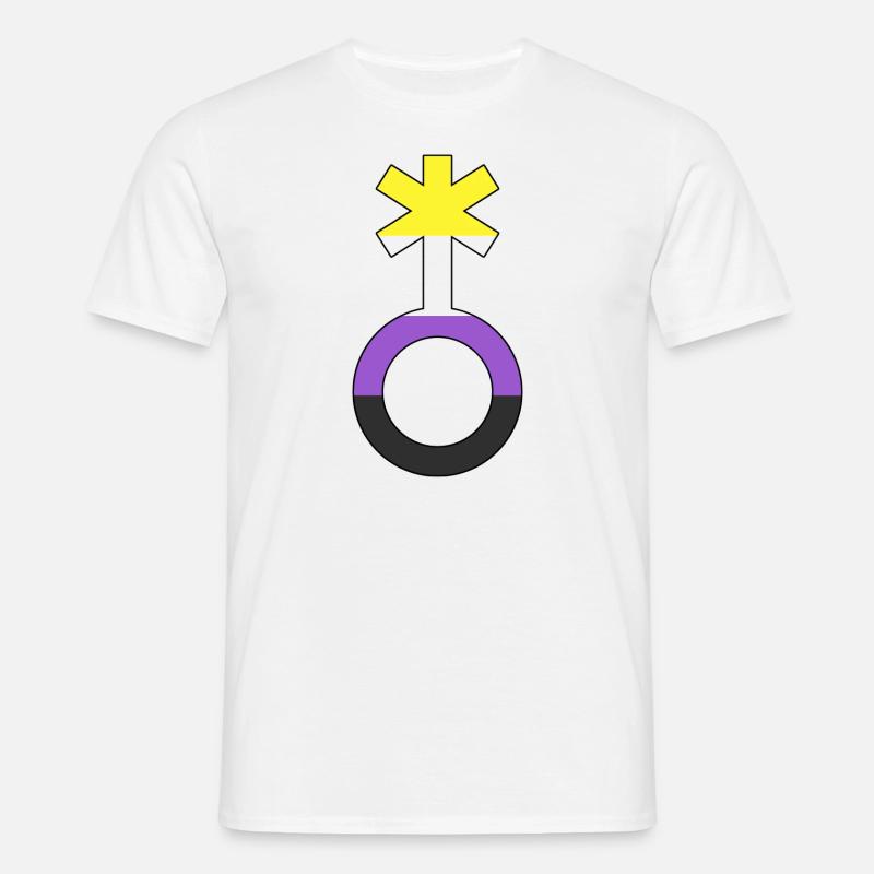Non-binary symbol non-binary non-binary gender - Men's T-Shirt - white