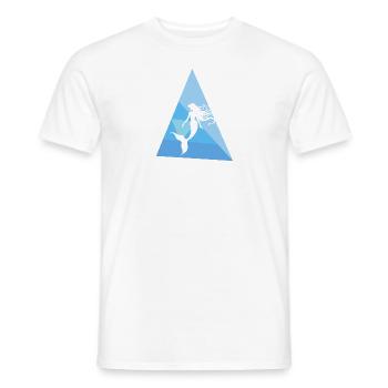 Aquarium à ailerons - T-shirt homme - blanc - Devant - AI Model Male 178 dark (178cm)