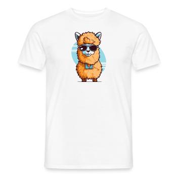 Süßes Alpaka - Männer T-Shirt - Weiß - Vorne - AI Model Male 178 dark (178cm)